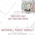 Waterfall Pocket Booklet Templates Vacation Crafts Mini Booklet Craft Kit Junk Journal Element Printable Craft kits DIY Gift PDF 002906