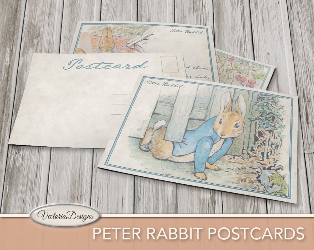 Peter Rabbit Postcards, Printable Postcards, Beatrix Potter Digital ...