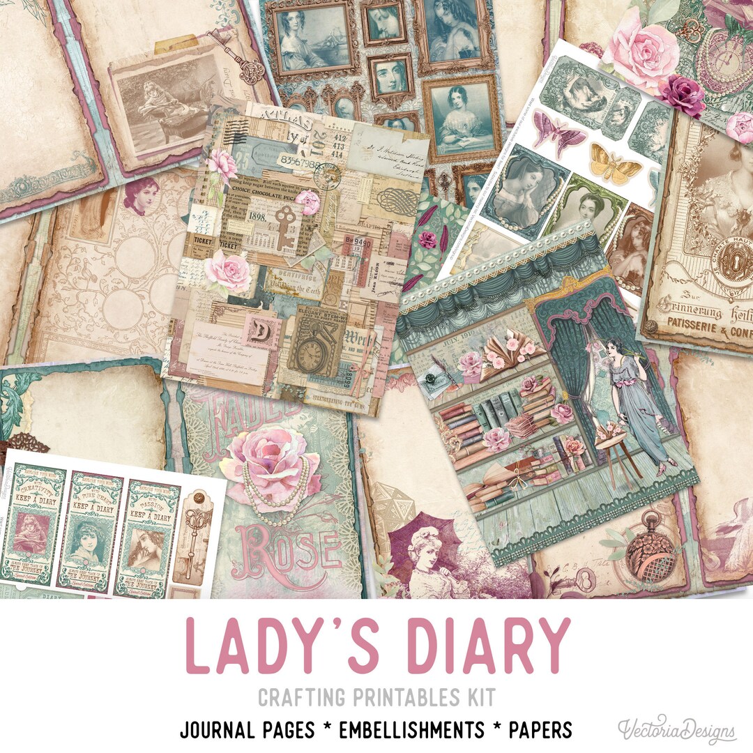 Lady's Diary Printable Junk Journal Kit (standard) - 002605 - Etsy