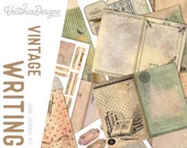 Vintage Writing Junk Journal Kit, Digital Scapbooking, Junk Journal Kit, Printable Journal Pages, Decorative Paper,Vintage Papercarft 002032