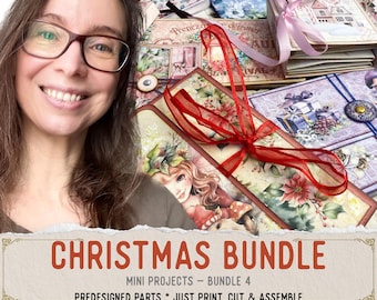 Christmas Mini Projects Bundle 4 - Printable Christmas Crafts with Tutorial - 003188