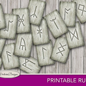 Printable Runes, Witch Started Kit, Halloween DIY Kit, Wicca Paper Crafting, Halloween Fortune, Digital Halloween Decoration, Witch 001677