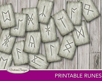 Printable Runes, Witch Started Kit, Halloween DIY Kit, Wicca Paper Crafting, Halloween Fortune, Digital Halloween Decoration, Witch 001677