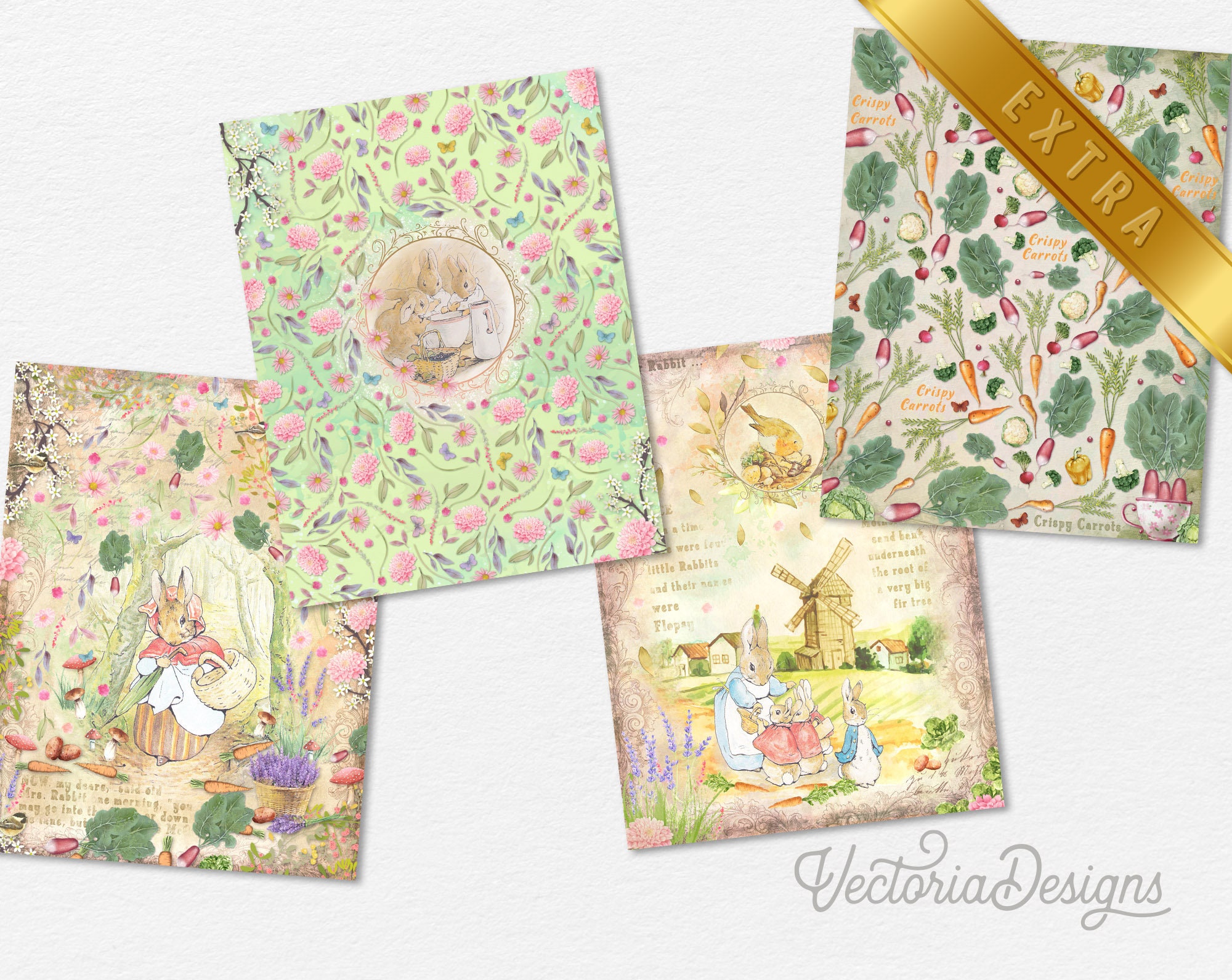 Peter Rabbit DELUXE Junk Journal Kit, Journal Printables, Ephemera Junk  Journal, Junk Journal Supplies, Beatrix Potter, Baby Shower 002302