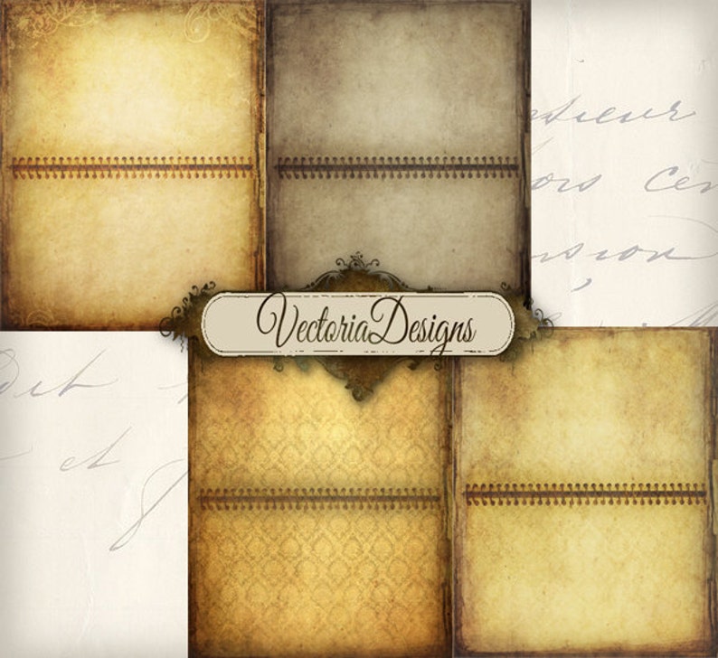 Grunge Notebook Paper 8 X 10 Inch Paper Pack Instant Download Etsy