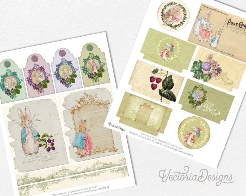 Peter Rabbit Journal Kit Beatrix Potter DIY Kit Printable Etsy