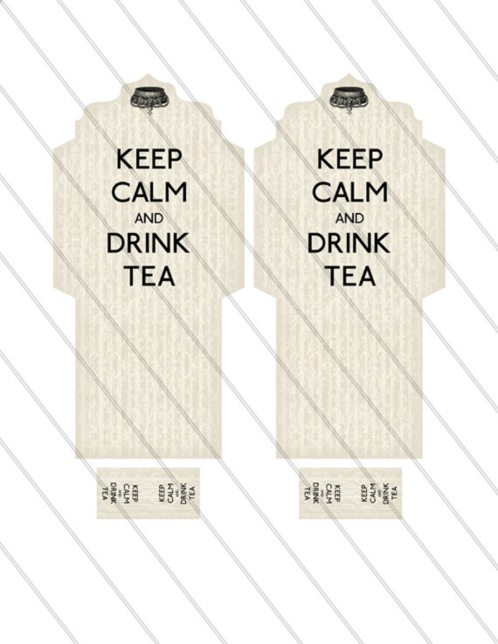 Printable Keep Calm and Drink Tea Bag Holder Envelope Tag Etsy