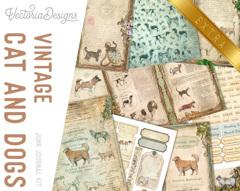 Animal Kingdom Junk Journal Kit DELUXE Crafting Printables Kit, Animals Embellishments Animals Paper Craft Kits Junk Journal Tutorial 002932 image 6