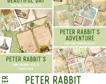 Peter Rabbit Offer, Peter Rabbit Craft Printables, Printable Papers, Junk Journal kit, Peter Rabbit Embellishments, Craft Kits - 002893