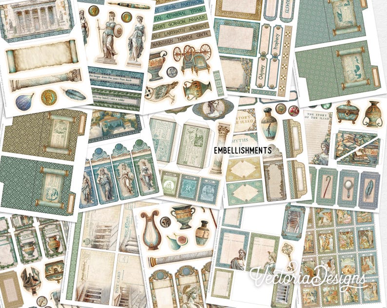 Greek Mythology Junk Journal Kit (DELUXE) - 003951 - Etsy