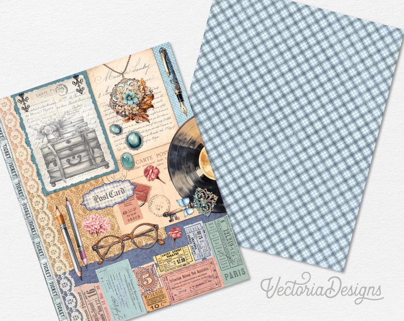 Vintage Keepsakes Junk Journal Kit - Printable Kit - 003662 - Etsy