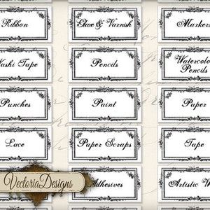 Craft Room Organization Labels Craft Room Labels Printable Instant ...