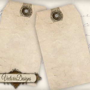 Vintage Tags printable journal craft art hobby crafting scrapbooking instant download digital collage sheet 000588 image 1