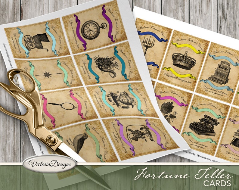 Fortune Teller Cards Printable Halloween Occult Party Decor - Etsy