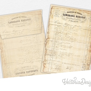 Ephemera Vintage Envelopes, Printable Stationery, Shabby Decoration, Digital Ephemera, Printable Ephemera, Digital Envelopes 000812