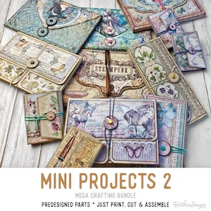 Mini Projects 2 Crafting Bundle DIY Craft Kits Printable Craft Kit Weekend Crafts DIY Mini Folio DIY Booklet Handmade Gift 003020