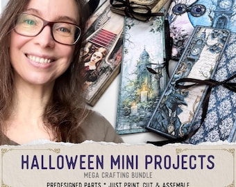 Halloween Mini Folio Crafting Bundle: Printable DIY Booklet Projects (Digital Download) - 003860