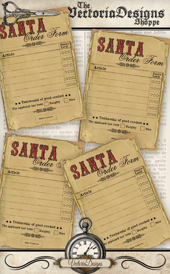 Santa Order Form
