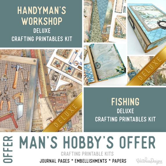 Man's Hobby Offer - Printable Junk Journal Kits - 004068