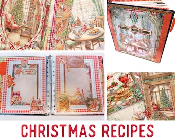 Printable Christmas Recipes Junk Journal Kit (Standard version) 003713
