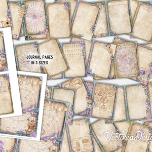 Fortune & Future Crafting Printables Kit, Printable Fortune Teller Junk Journal, Embellishments, Printable Craft Kit, Scrapbook Paper 002826 image 3