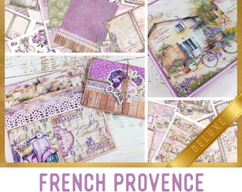 French Provence Junk Journal Kit DELUXE Crafting Printables Lavender Junk Journal Embellishments Printable Craft Kits DIY Tutorial 003070