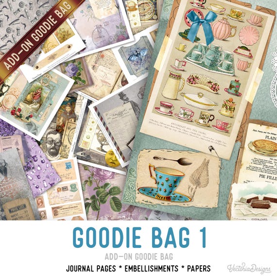 Junk Journal Pro Premium Goodie Bag, Junk Journal Ephemera, Junk Journal Printables, Junk Journal Supplies, Junk Journal Cover 002200