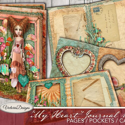 My Heart Journal Kit Valentines Day Junk Journal Kit - Etsy