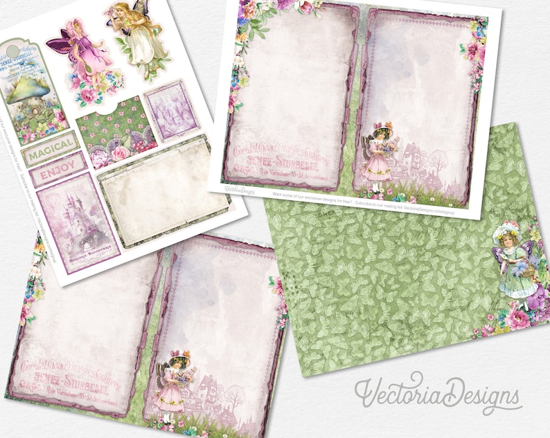 Fairyland Junk Journal Kit ADD-ON, Printable Craft Kit With Journal ...
