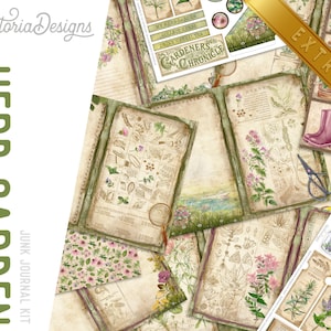 Exquisite Flowers DELUXE Junk Journal Kit Vintage Blumen Junk Journal Verzierungen Printable Paper Floral Craft Kits DIY Anleitung 002990 Bild 6