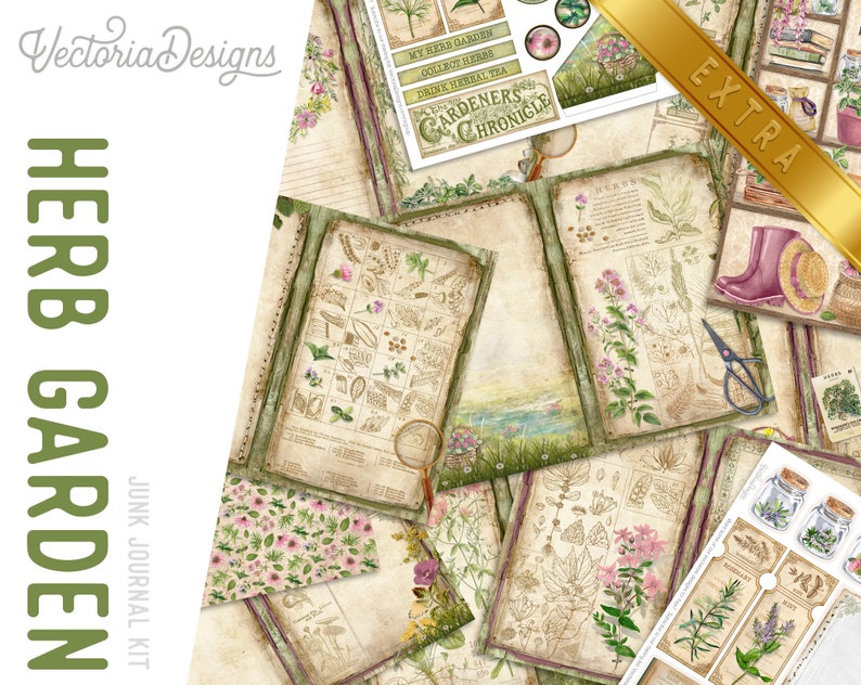 Exquisite Flowers DELUXE Junk Journal Kit Vintage Blumen Junk Journal Verzierungen Printable Paper Floral Craft Kits DIY Anleitung 002990 Bild 6