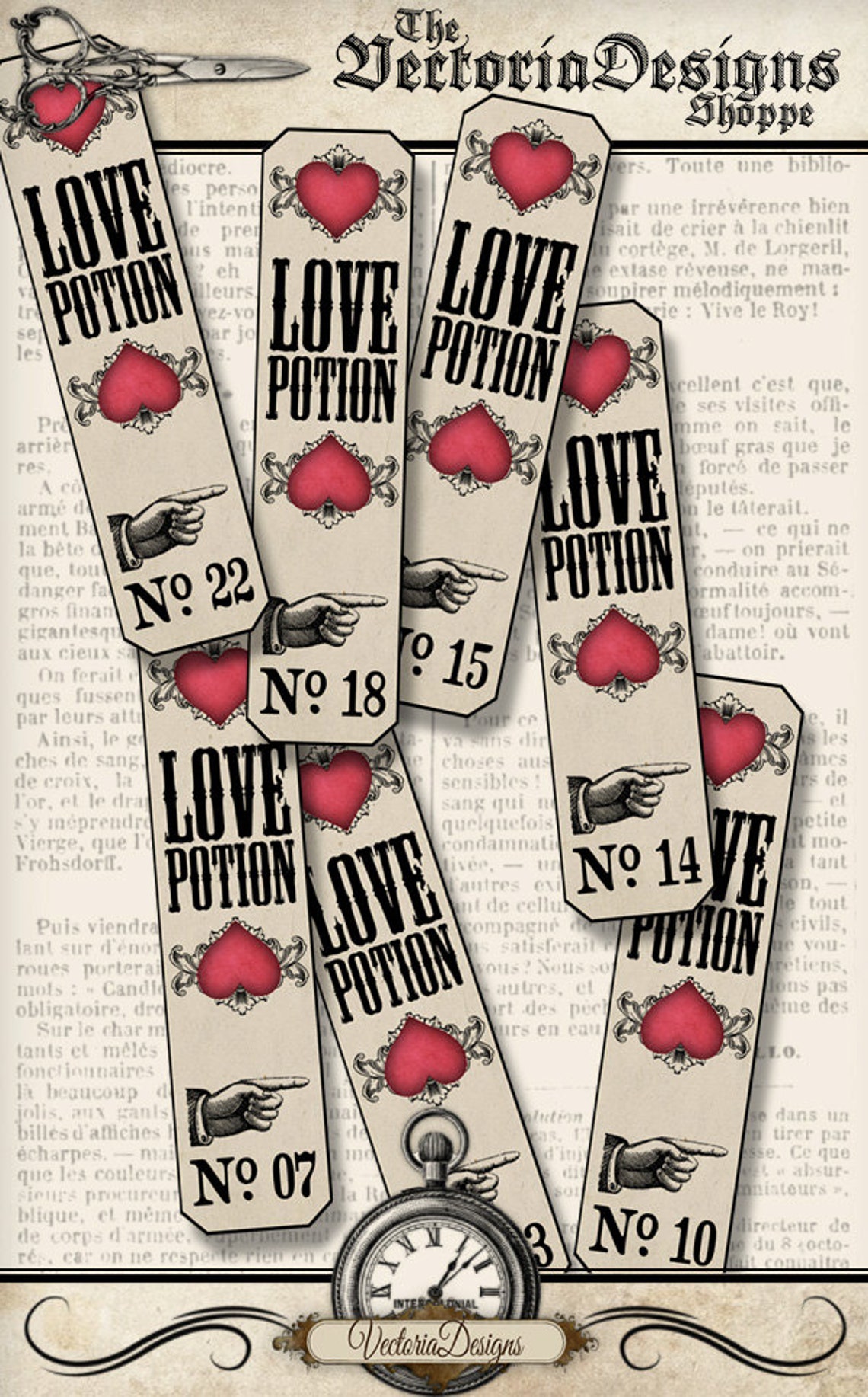 Love Potion Labels Printable Potion Labels Valentines Day | Etsy