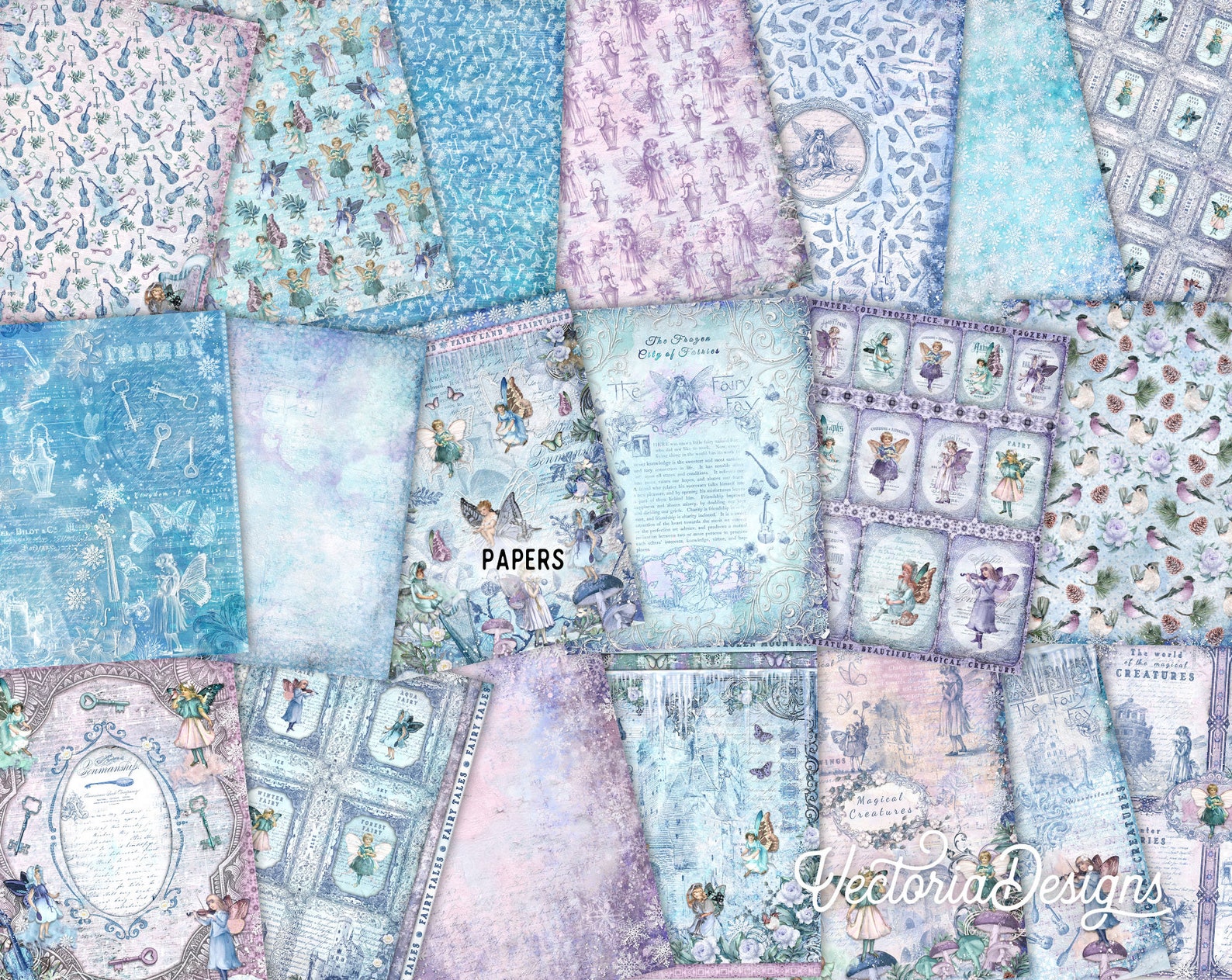 Winter Fairies Junk Journal Kit (DELUXE) - Printable Craft Kit With ...