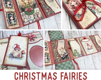 Christmas Fairies Mini Project Crafts Christmas Mini Folio Christmas Booklet Craft Kit Folio Junk Journal Add On Printable Craft Kit 003171