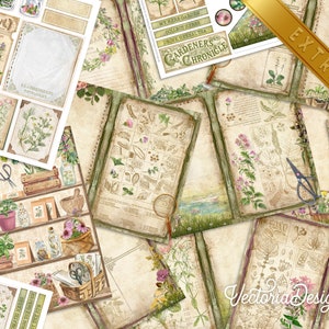 Exquisite Flowers DELUXE Junk Journal Kit Vintage Blumen Junk Journal Verzierungen Printable Paper Floral Craft Kits DIY Anleitung 002990 Bild 7