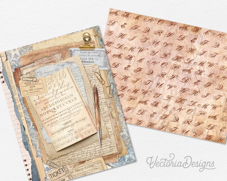 Pode incluir: Um &aacute;lbum de recortes de estilo vintage com uma capa de padr&atilde;o azul e branco. O &aacute;lbum est&aacute; aberto para revelar p&aacute;ginas cheias de papel velho, bilhetes e notas escritas &agrave; m&atilde;o. As p&aacute;ginas s&atilde;o decoradas com uma variedade de enfeites, incluindo renda, fita e bot&otilde;es. O &aacute;lbum &eacute; uma &oacute;tima maneira de preservar as mem&oacute;rias e criar uma lembran&ccedil;a &uacute;nica.