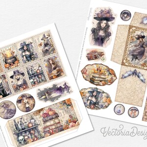 Victorian Witches Junk Journal Kit ADD-ON, Printable Craft Kit With ...