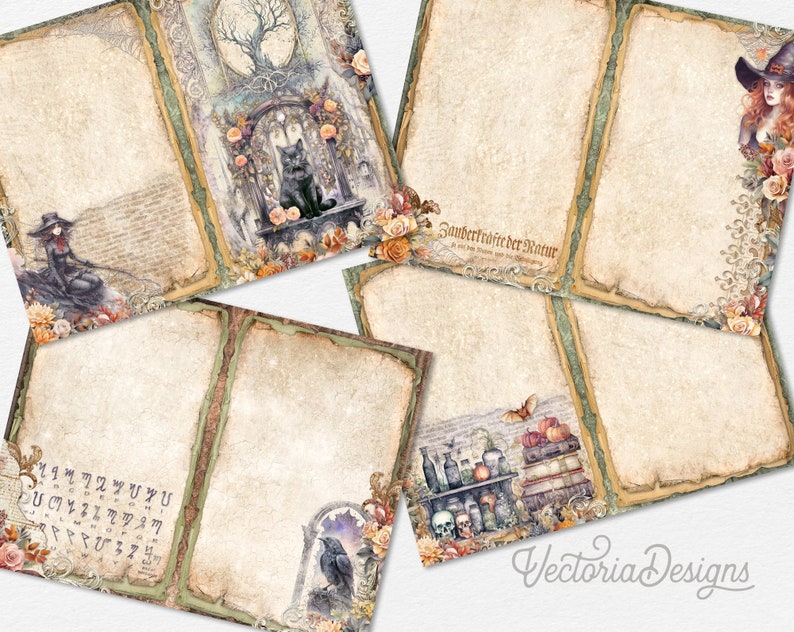 Victorian Witches Junk Journal Kit Printable Junk Journal Witch ...