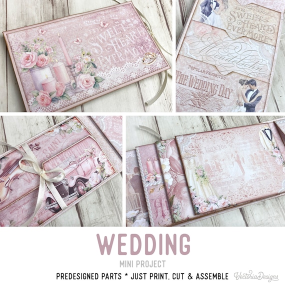 Wedding Mini Booklet Craft Kit, Printable DIY - 003149