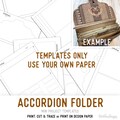 Accordion Folder Templates Vacation Crafts Mini Accordion Folder Craft Kit Junk Journal Element Printable Craft kit Handmade 002886
