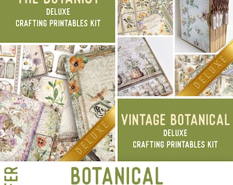 Botanical Offer, Crafting Printables, Botanical Papers, Junk Journal kit, Journal Paper, Journal Pages, Journal Ephemera, Craft Kit 003725