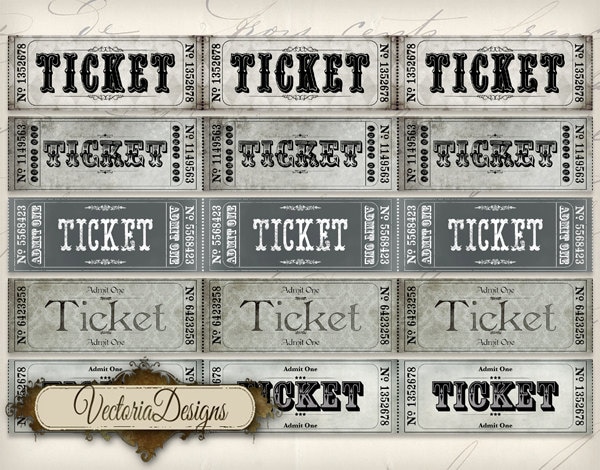 Vintage Ticket Template Free Download