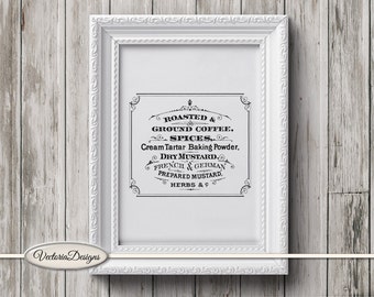 Coffee Advertisement print printable art black and white print digital print printable instant download digital collage sheet - 000636