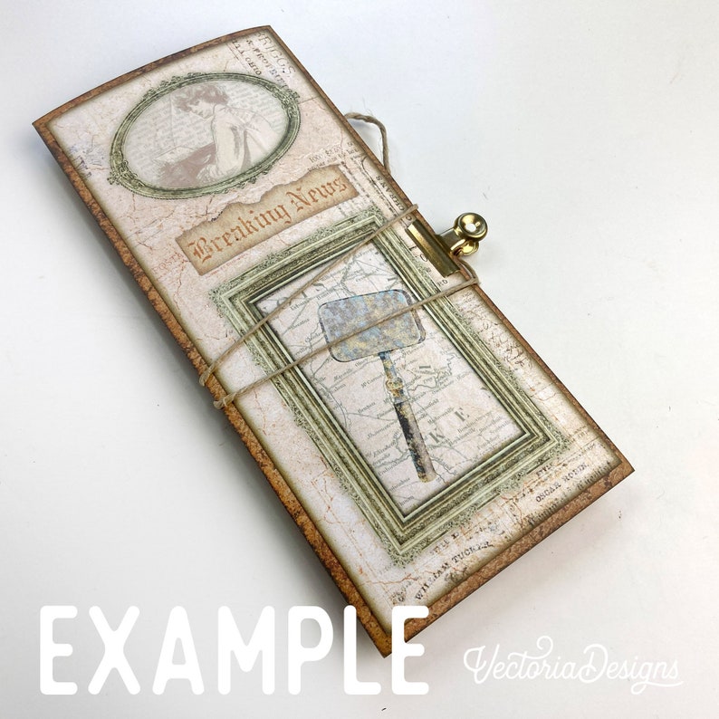 Layered Folio Templates Mini Album Craft Kit Summer Crafts Junk Journal ...