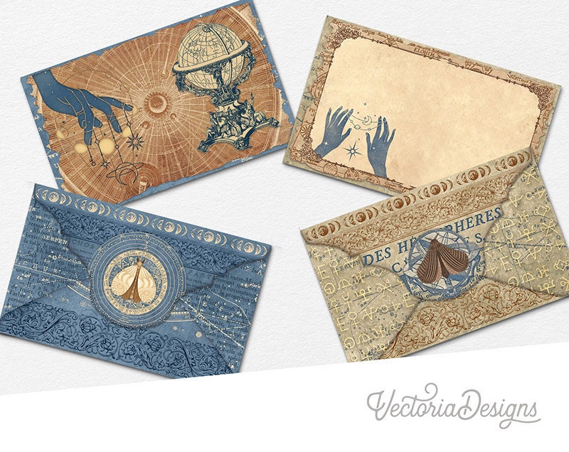 Zodiac Envelopes and Writing Paper Astrology Envelope Etsy