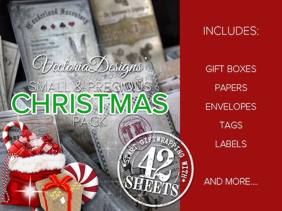 Christmas Wrapping Bundle, Christmas Decoration, Christmas Mega Pack, Christmas Paper, DIY Christmas Gift Boxes, Christmas Labels 001718