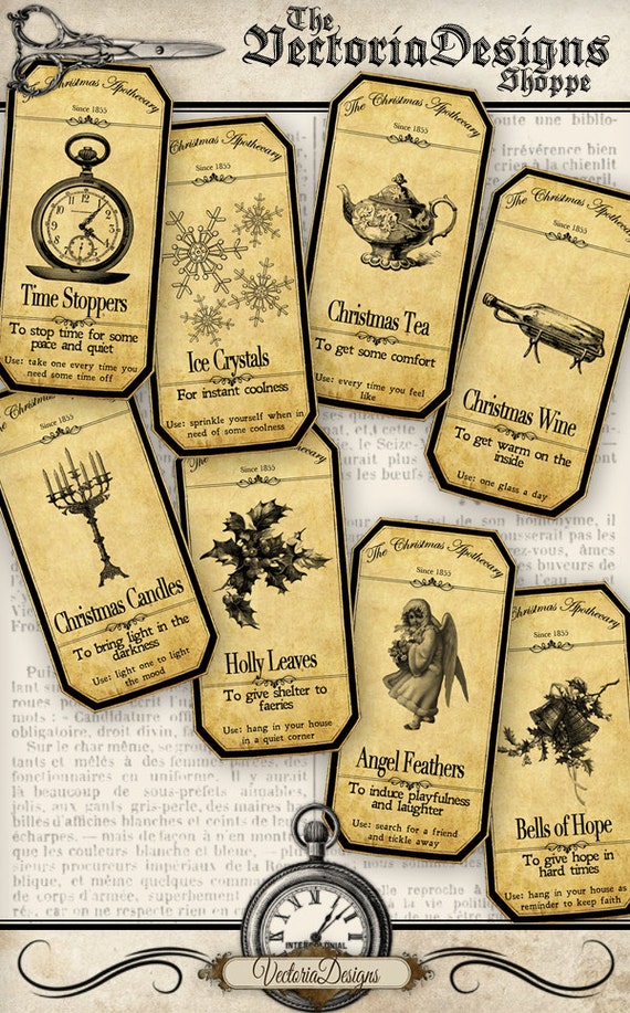 Christmas Bottle Labels