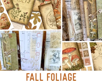 Fall Foliage Crafting Printables Kit, Autumn Junk Journal Kit, Printable Journal Kit, Fall Journal Ephemera, Autumn Craft Kits, DIY - 002314