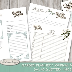 Garden Planner, Garden Journal, Printable Paper Craft, Digital Garden Planner, Junk Journal, Instant Download, Scrapbook Journal 001971