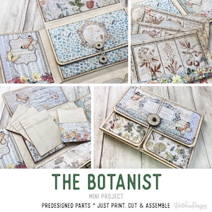 Botanist Mini Project Crafts Library Cards Folio Botanical Booklet Craft Kit Folio Kit Junk Journal Add On Printable Craft Kit 003021